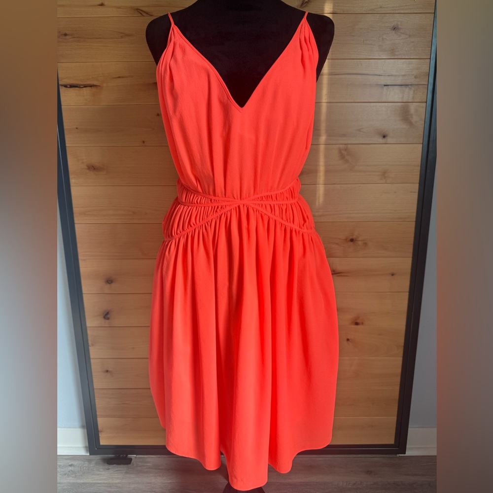 O'2nd Vibrant Strapless Dress in Coral